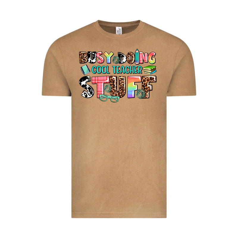 Busy Doing Cool Teacher Stuff Vintage Tee by AdoDesignShop | Teevron