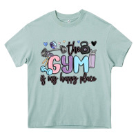 Arona the gym is my happy place Heavy Core Tee - MaliasSmallBusiness