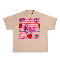 Burro valentines day heart and love balloons seamless pattern Urban Heavy Tee - BundleAndBundleShop