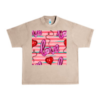 French Oak valentines day heart and love balloons seamless pattern Urban Heavy Tee - BundleAndBundleShop