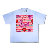 Valentines Day Heart And Love Balloons Seamless Pattern Urban Heavy Tee | Teevron