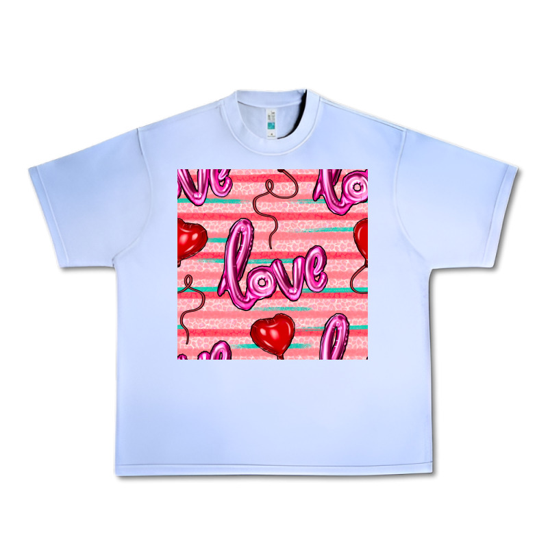 Valentines Day Heart And Love Balloons Seamless Pattern Urban Heavy Tee by BundleAndBundleShop | Teevron