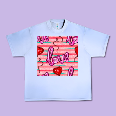 Valentines Day Heart And Love Balloons Seamless Pattern Urban Heavy Tee Designed By Bundleandbundleshop