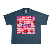 Midnight Navy valentines day heart and love balloons seamless pattern Urban Heavy Tee - BundleAndBundleShop