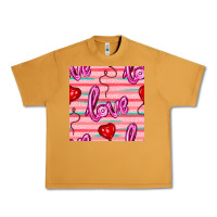 Peanut Butter valentines day heart and love balloons seamless pattern Urban Heavy Tee - BundleAndBundleShop