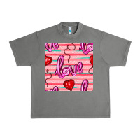 Tornado valentines day heart and love balloons seamless pattern Urban Heavy Tee - BundleAndBundleShop