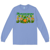 Colony Blue shenanigans squad gnomes shamrock gold leopard glitter Long Sleeve Tee - Artiststas