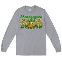 Shenanigans Squad Gnomes Shamrock Gold Leopard Glitter Long Sleeve Tee | Teevron