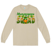 Mushroom shenanigans squad gnomes shamrock gold leopard glitter Long Sleeve Tee - Artiststas