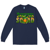 Navy shenanigans squad gnomes shamrock gold leopard glitter Long Sleeve Tee - Artiststas