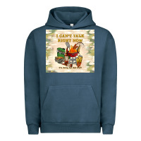Pigment Midnight Navy i can't talk right now Urban Hoodie - TumblerDesignByShophia