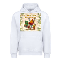White i can't talk right now Urban Hoodie - TumblerDesignByShophia
