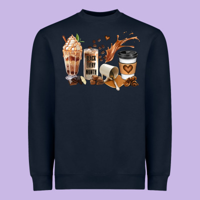 Black Every Month Melanin Coffee Cups Heavyweight Sweatshirt Designed By Jahusdesignshop