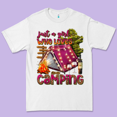 Just A Girl Who Loves Camping Premium Tee Designed By Texasbilliewilder