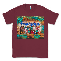 Burgundy american babe Classic Tee - Artiststas