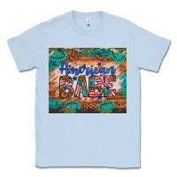 Dusty Blue american babe Classic Tee - Artiststas