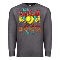 Charcoal Heather I'm a Softball mom we don't do that keep calm Premium Sweatshirt - BundleAndBundleShop