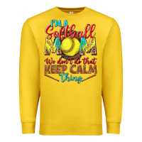 Lemon I'm a Softball mom we don't do that keep calm Premium Sweatshirt - BundleAndBundleShop