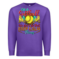 Purple I'm a Softball mom we don't do that keep calm Premium Sweatshirt - BundleAndBundleShop