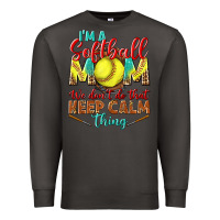Smoke I'm a Softball mom we don't do that keep calm Premium Sweatshirt - BundleAndBundleShop
