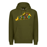 Army Green Kentucky Map Western Sunflower Pattern Premium Hoodie - Bettercallsaul