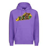 Purple Kentucky Map Western Sunflower Pattern Premium Hoodie - Bettercallsaul