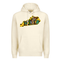 Kentucky Map Western Sunflower Pattern Premium Hoodie | Teevron