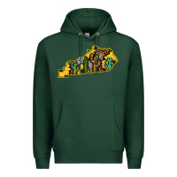 Sports Green Kentucky Map Western Sunflower Pattern Premium Hoodie - Bettercallsaul