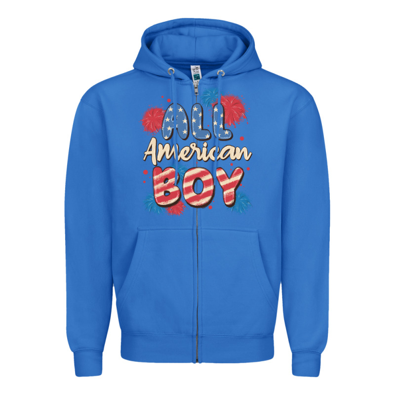 All American Boy Zipper Hoodie by MaliasSmallBusiness | Teevron