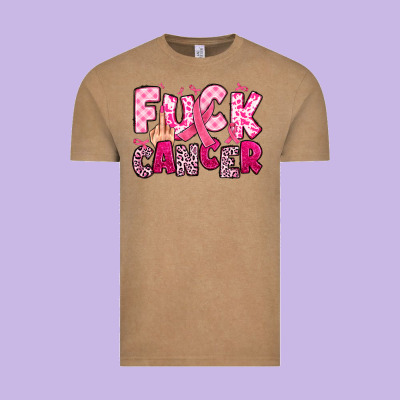 Fuck Cancer Vintage Tee Designed By Jahusdesignshop