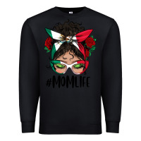 Black Mexican Mom Life Messy Bun Mama Premium Sweatshirt - BundleAndBundleShop