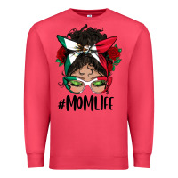 Cardinal Mexican Mom Life Messy Bun Mama Premium Sweatshirt - BundleAndBundleShop