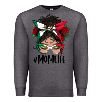 Charcoal Heather Mexican Mom Life Messy Bun Mama Premium Sweatshirt - BundleAndBundleShop