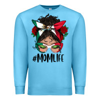 Mexican Mom Life Messy Bun Mama Premium Sweatshirt | Teevron