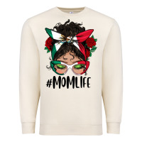 Sandshell Mexican Mom Life Messy Bun Mama Premium Sweatshirt - BundleAndBundleShop