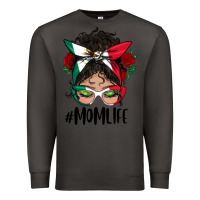 Smoke Mexican Mom Life Messy Bun Mama Premium Sweatshirt - BundleAndBundleShop