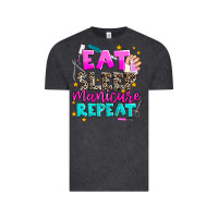 Vintage Black eat sleep manicure repeat Vintage Tee - AdoDesignShop