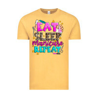 Vintage Mustard eat sleep manicure repeat Vintage Tee - AdoDesignShop