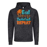 Vintage Black eat sleep basketball repeat Vintage Hoodie - HRA Design Shop