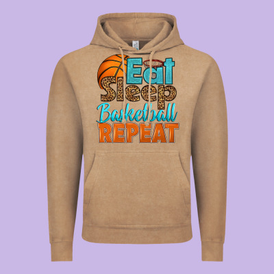 Eat Sleep Basketball Repeat Vintage Hoodie Designed By Hra Design Shop