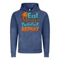 Vintage Denim eat sleep basketball repeat Vintage Hoodie - HRA Design Shop