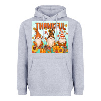 Heather Grey thankful gnome Heavyweight Hoodie - MaliasSmallBusiness