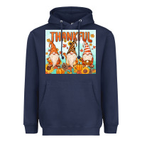 Navy thankful gnome Heavyweight Hoodie - MaliasSmallBusiness