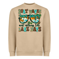 Mushroom boat waves sun rays aint nothing like lake days Heavyweight Sweatshirt - AdoDesignShop