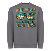Storm boat waves sun rays aint nothing like lake days Heavyweight Sweatshirt - AdoDesignShop