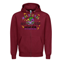 Burgundy mardi gras social club Zipper Hoodie - MaliasSmallBusiness