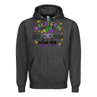 Charcoal Heather mardi gras social club Zipper Hoodie - MaliasSmallBusiness