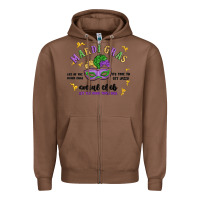 Chestnut mardi gras social club Zipper Hoodie - MaliasSmallBusiness