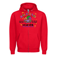 Red mardi gras social club Zipper Hoodie - MaliasSmallBusiness