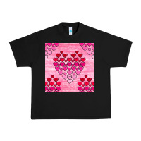 Black valentines day hearts seamless pattern Urban Heavy Tee - BundleAndBundleShop